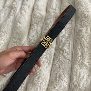 Tory Burch Black Leather Belt